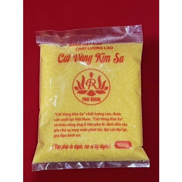 Cát Vàng Kim Sa Loại 1 Bỏ Lư Hương Thờ Cúng Hàng Cao Cấp Bịch 0,5kg
