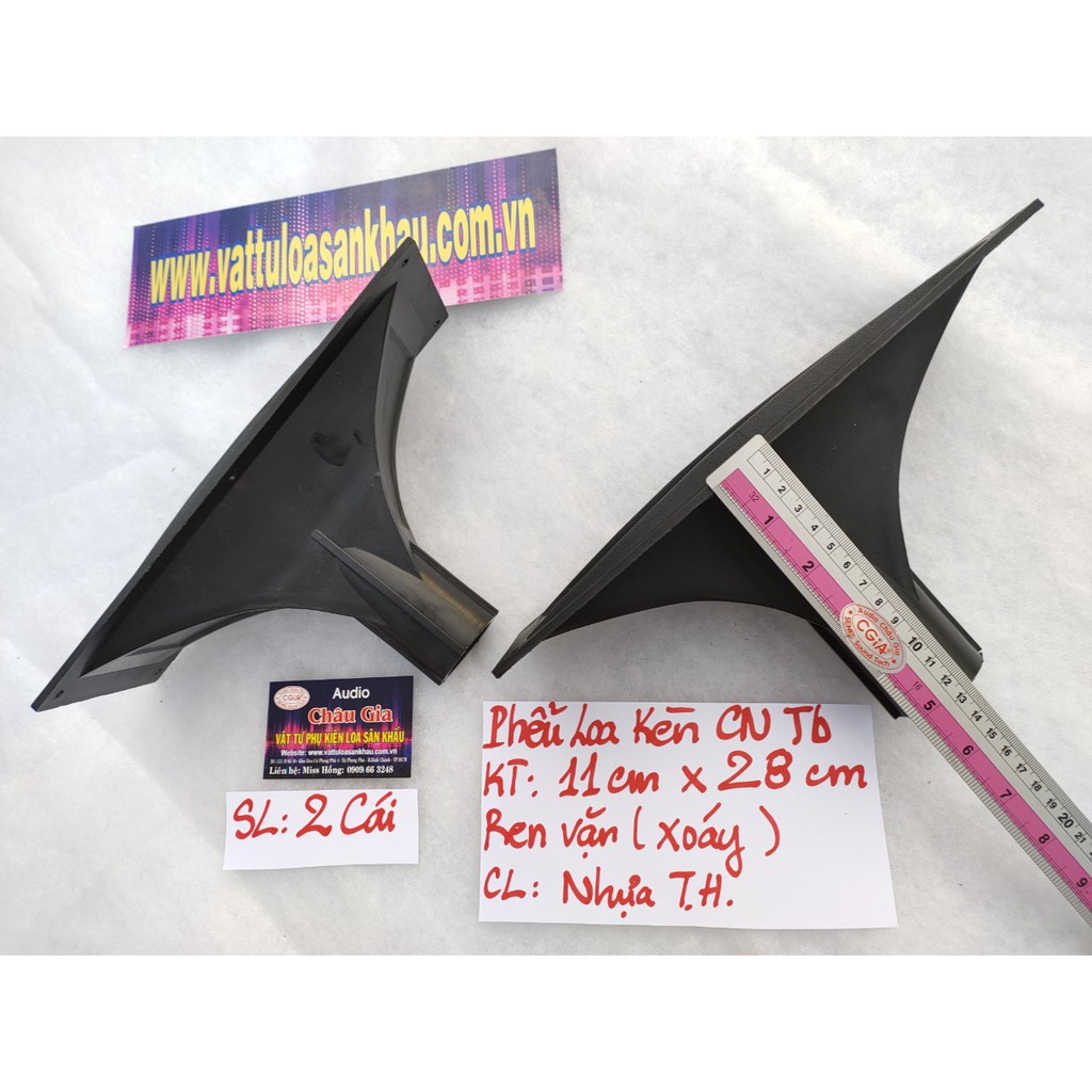 Phễu loa treble 11cm x28cm-  2 cái Audio Châu Gia