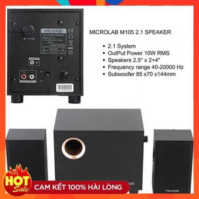 [Chính hãng] Loa Vi Tính Microlab M105/ 2.1 nguyên khối cứng cáp thùng loa lớn