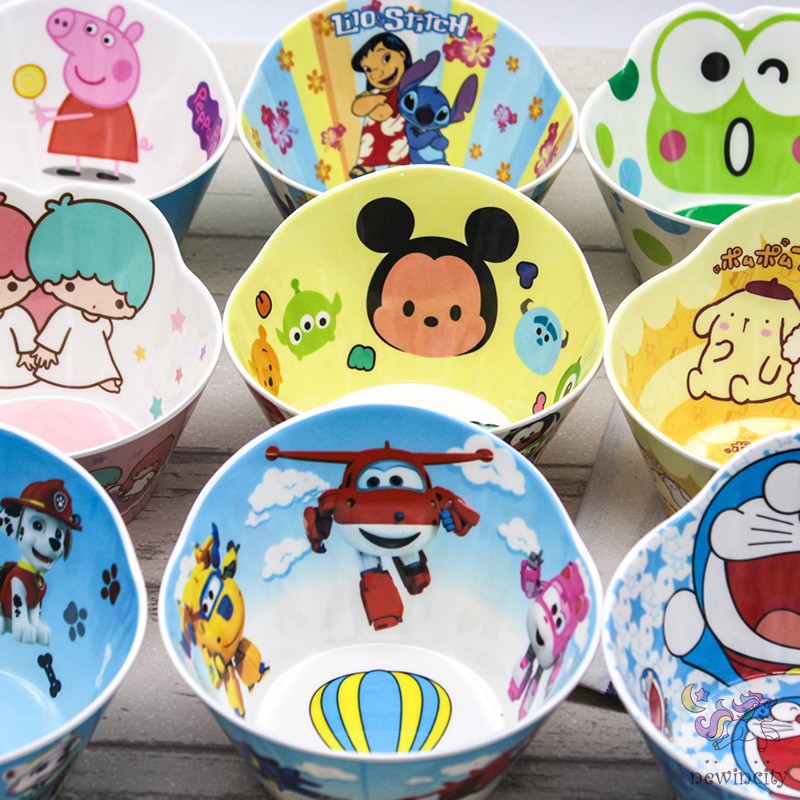 Bát ăn chống rơi họa tiết hoạt hình cho bé