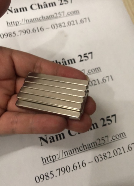 [Xả Kho] Nam châm khối 50x5x5mm, nam châm thanh trắng đất hiếm 50*5*5mm lực hút mạnh