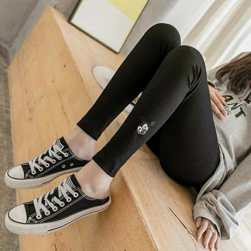 QUẦN LEGGING LEN TĂM MICKY (SIÊU CO DÃN)