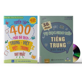 Sách - Combo: 30 phút tự học giao tiếp tiếng Trung mỗi ngày + Tuyển tập 400 mẫu bài dịch Trung - Việt + DVD quà tặng