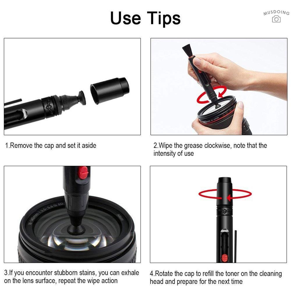 ღ Professional Camera Cleaning Kit Sensor Cleaning Kit with Air Blower Cleaning Swabs Cleaning Pen Cleaning Cloth for Most Camera Mobile Phone Laptop