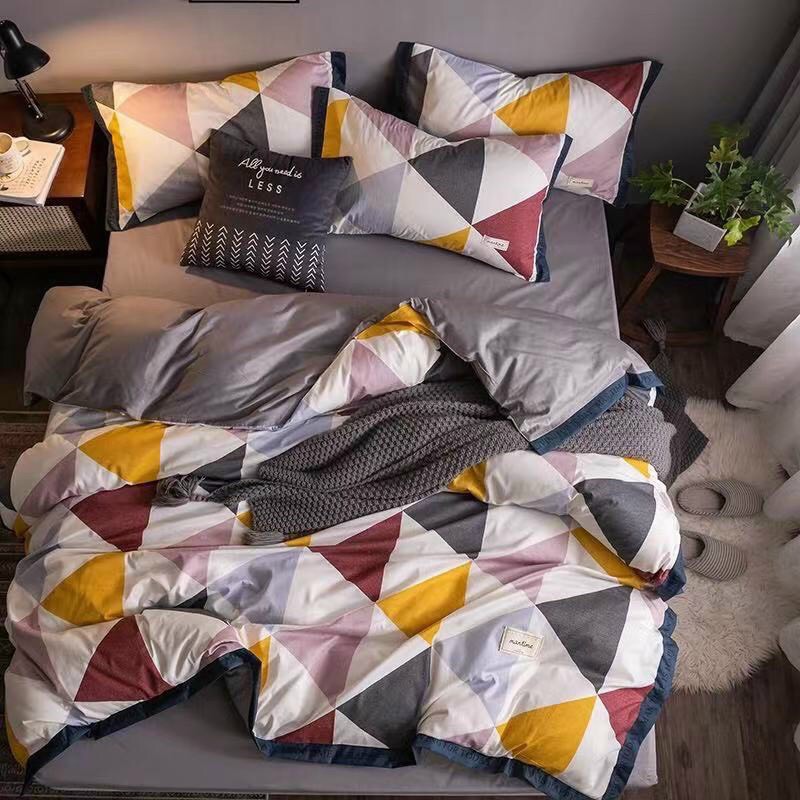 Bộ Chăn Ga Gối 4 Món Cotton Nhật Loại 1 Cotton 100% Hàng Cao Cấp Nhập Khẩu Siêu Mềm Mịn