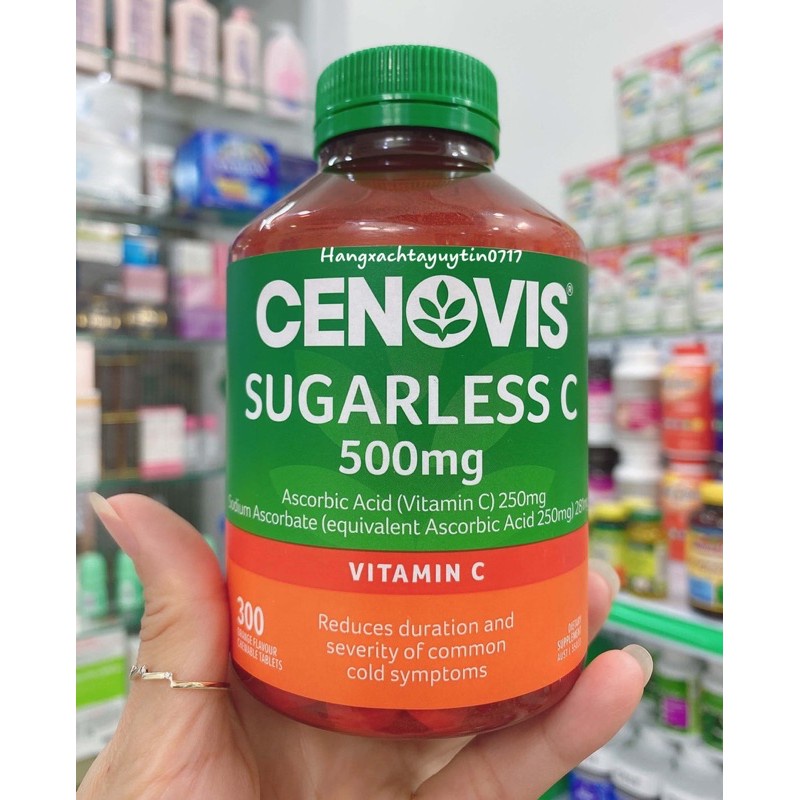 Viên nhai Vitamin C không đường Cenovis 500mg (300v) - Hàng Úc