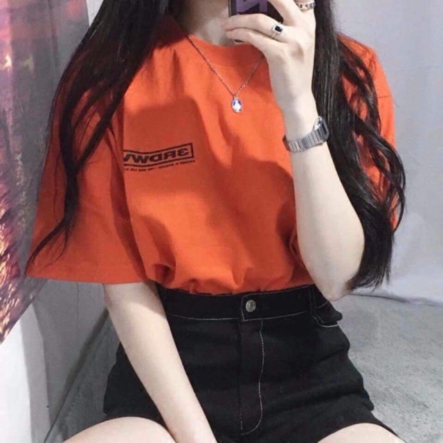 [FREESHIP ĐƠN TỪ 50K] Áo phông màu cam 3R in chữ HARI0719