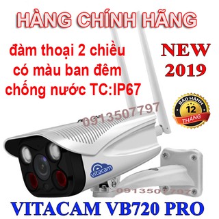 Camera vitacam vb720pro ngoài trời đàm thoại 2 chiều vb720 pro có màu ban đêm