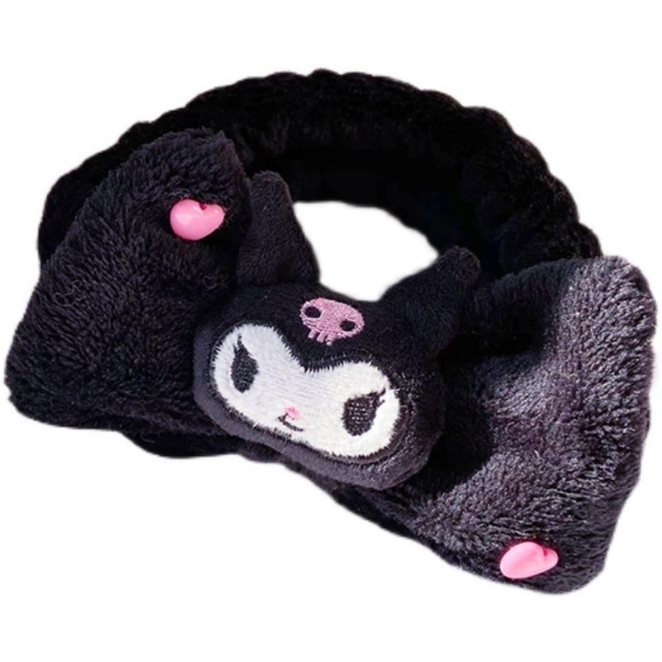 Băng Đô Trang Điểm Rửa Mặt Họa Tiết Chú Chó Kuromi Dễ Thương Dành Cho Nữ