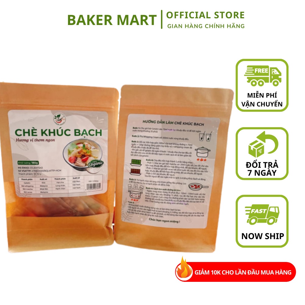 Set Chè Khúc Bạch - Nguyên liệu làm bánh Baker Mart