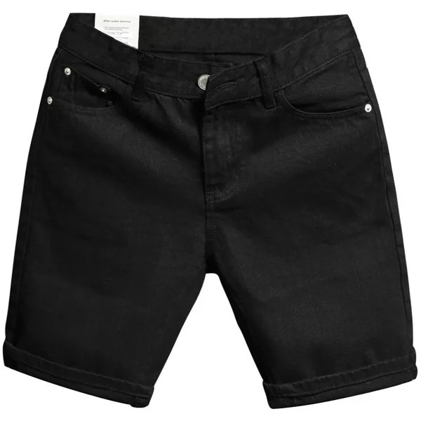 Quần short jean nam trắng đen ngố jean ngắn