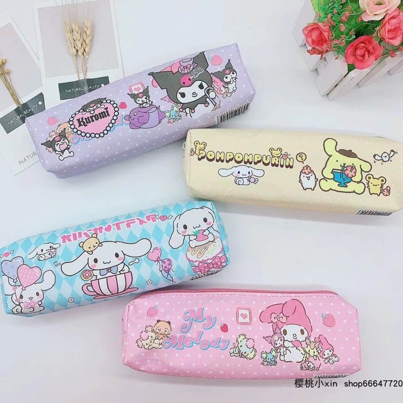 Túi Đựng Bút Sanrio: Kuromi, Melody, Cinnamoroll, Pompompurin