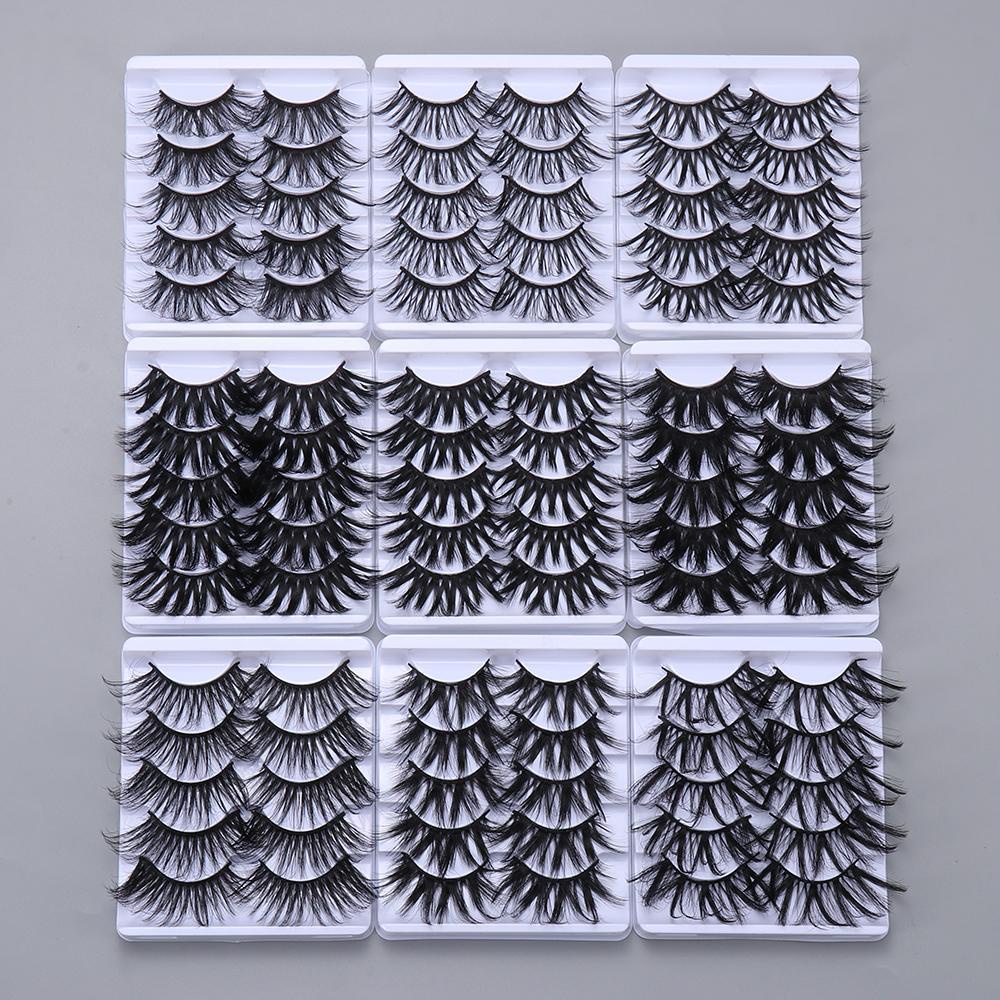 Bộ 5 Cặp Lông Mi Giả Nhiều Lớp Tạo Hiệu Ứng 6D Tự Nhiên MIH SKONHED