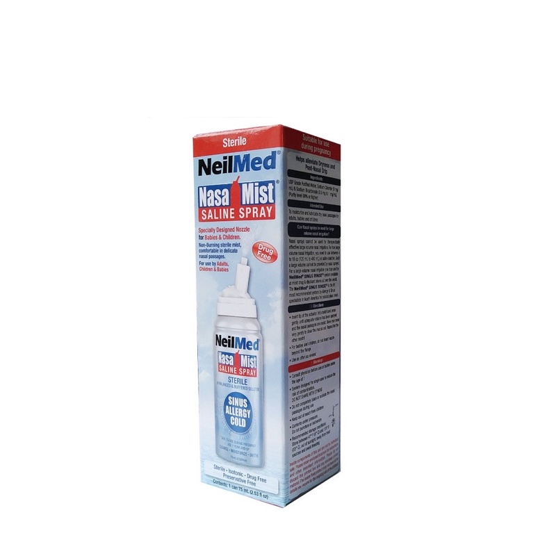 Dung Dịch Xịt Rửa Mũi Neilmed Nasamist Saline Spray Isotonic Cho Trẻ Em &amp; Người Lớn (Chai 75ml)