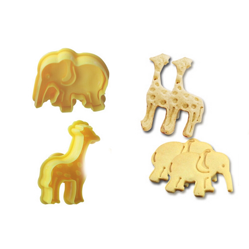 Set 4 Khuôn Cắt Bánh Quy Tạo Hình Động Vật Nhiều Kiểu Đẹp Mắt