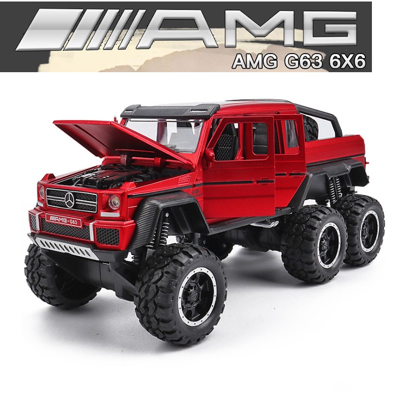 Mô hình xe ô tô Mercedes-Benz G63 AMG 6x6 Offroad bằng hợp kim tỉ lệ 1:32 xe ô tô đồ chơi trẻ em