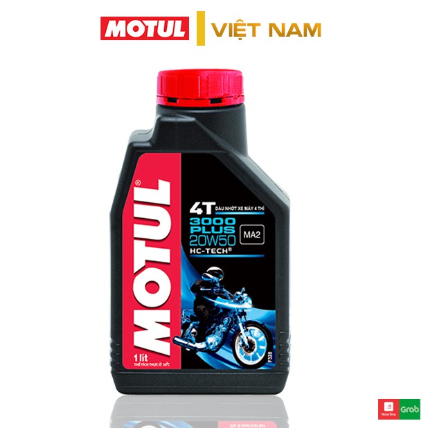 Combo Nhớt Motul 3000 Plus 4T 20W50 Tặng Kèm Phễu Rót Nhớt Cho Các Dòng Xe Số