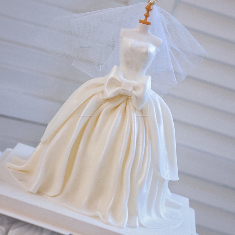 Giá Đỡ Bánh Kem Hình Đầm Cưới Trang Trí Đẹp Mắt