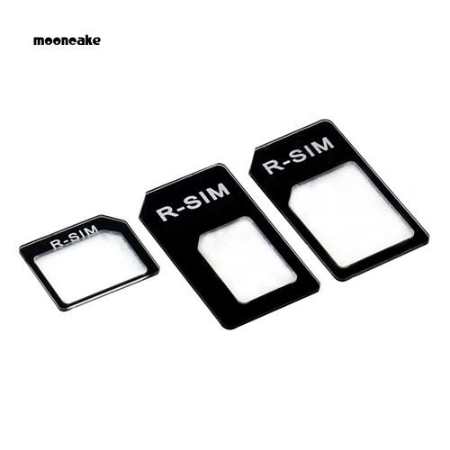 Bộ chuyển đổi thẻ SIM Nano sang Micro SIM sang SIM tiêu chuẩn 3 trong 1 kèm que lấy SIM chuyên dụng