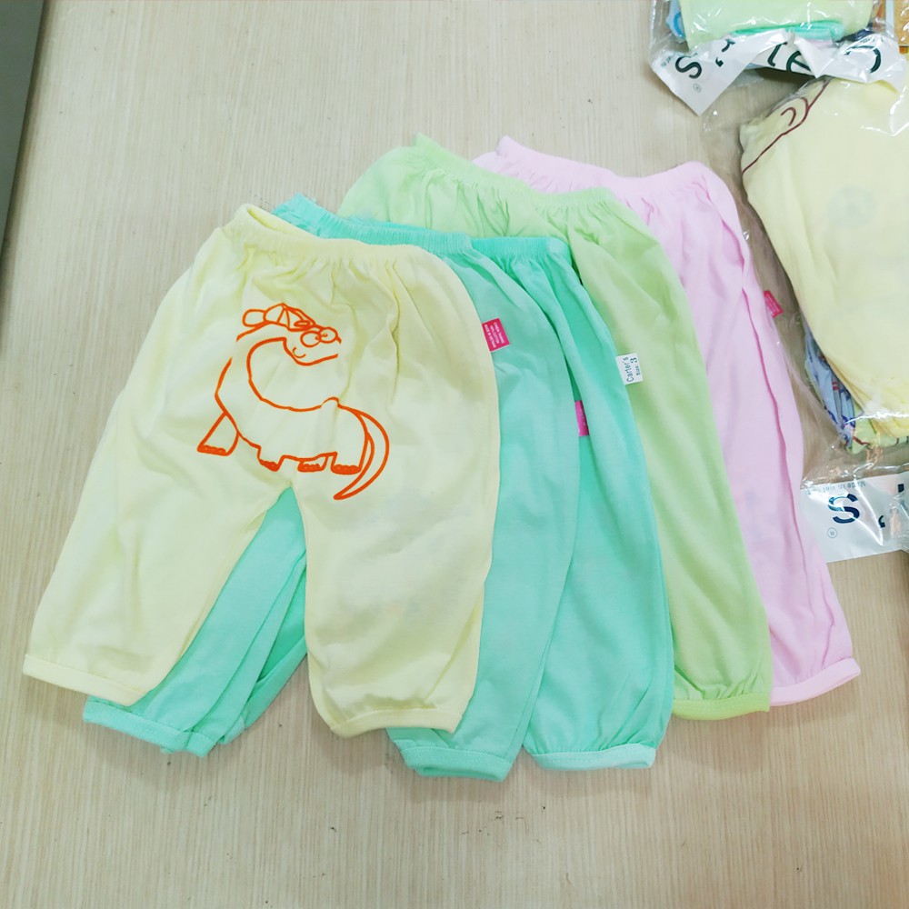Quần chục dài mông thú (set 10 chiếc) cotton mềm mịn cho bé (2-12kg)- không đường gân mông