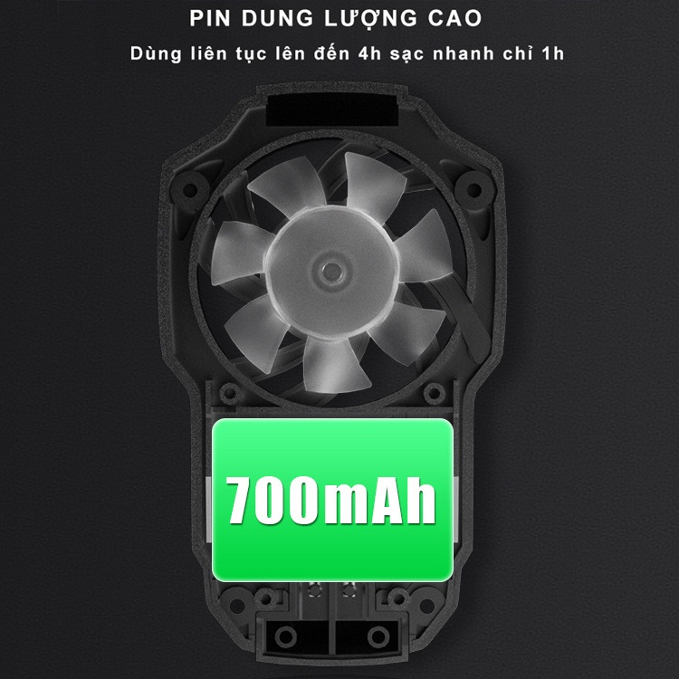 Quạt Tản Nhiệt điện Thoại Memo DL05 Quạt Tản Nhiệt Gaming DL05 Siêu Lạnh Hiển Thị Nhiệt Độ,LED RGB Kẹp Thu Vào 2