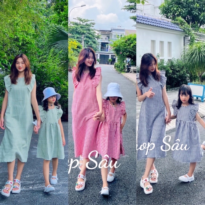 Váy đôi Mẹ và Bé CARO  dáng suông