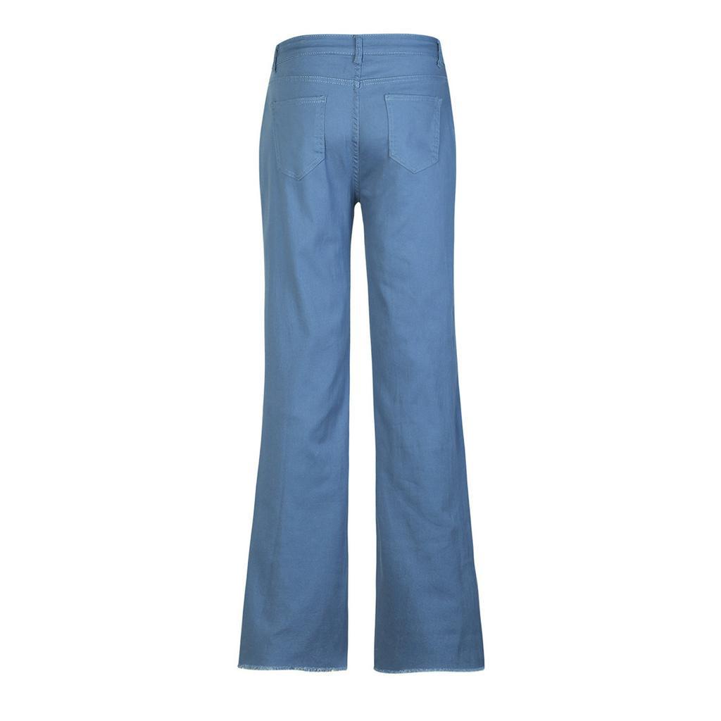 Quần Jeans Dài Ống Rộng Thời Trang Dành Cho Nữ