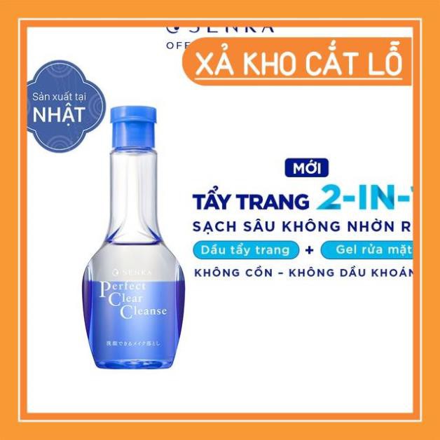 [Mã COSCPC1905 -10% ĐH250k]Gel Rửa Mặt Tẩy Trang 2 trong 1 Senka Perfect Clear Cleanser 170ml _ 70194