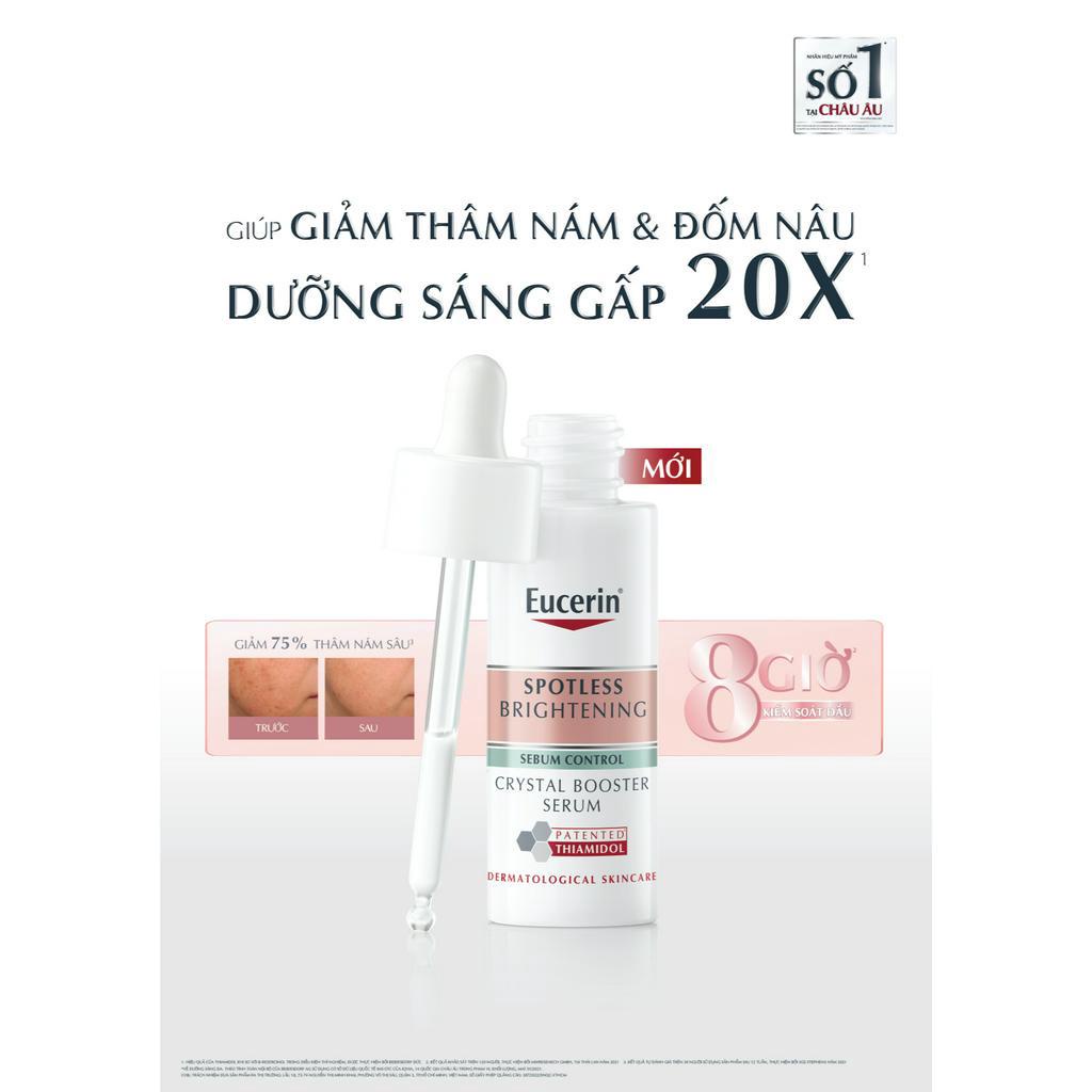 Tinh chất giảm thâm nám kiểm soát nhờn Eucerin Spotless Brightening Crystal Booster Serum 30ml TẶNG Tẩy trang 400ml
