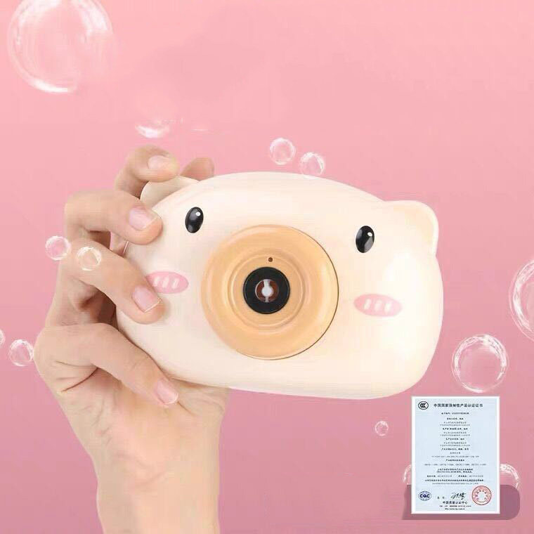 Máy thổi bong bóng xà phòng tự động thiết kế chú heo đáng yêu dành cho bé