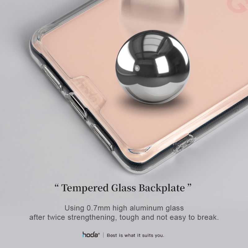 Ốp lưng nhựa cứng trong suốt Crystal Pro HODA chống sốc cho Google Pixel 6/Pixel 6 Pro