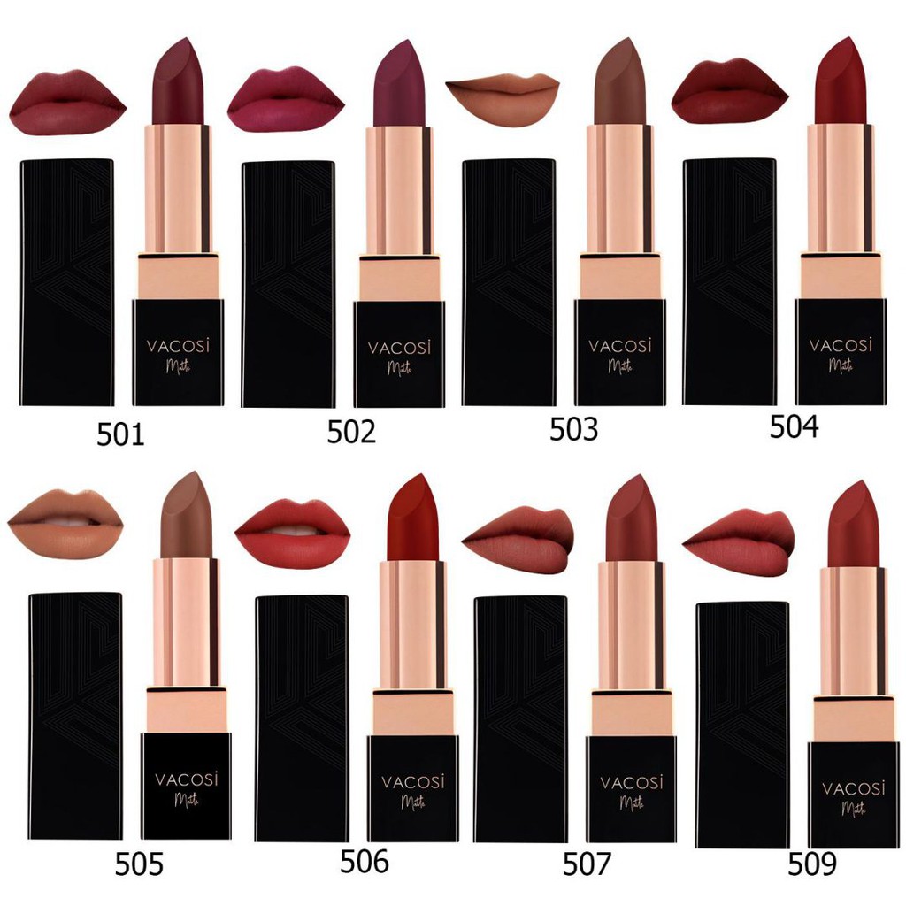 SON LÌ VACOSI 509 ĐỎ HỒNG TÍ CAM Color Matte Lipstick Dating - OLIX