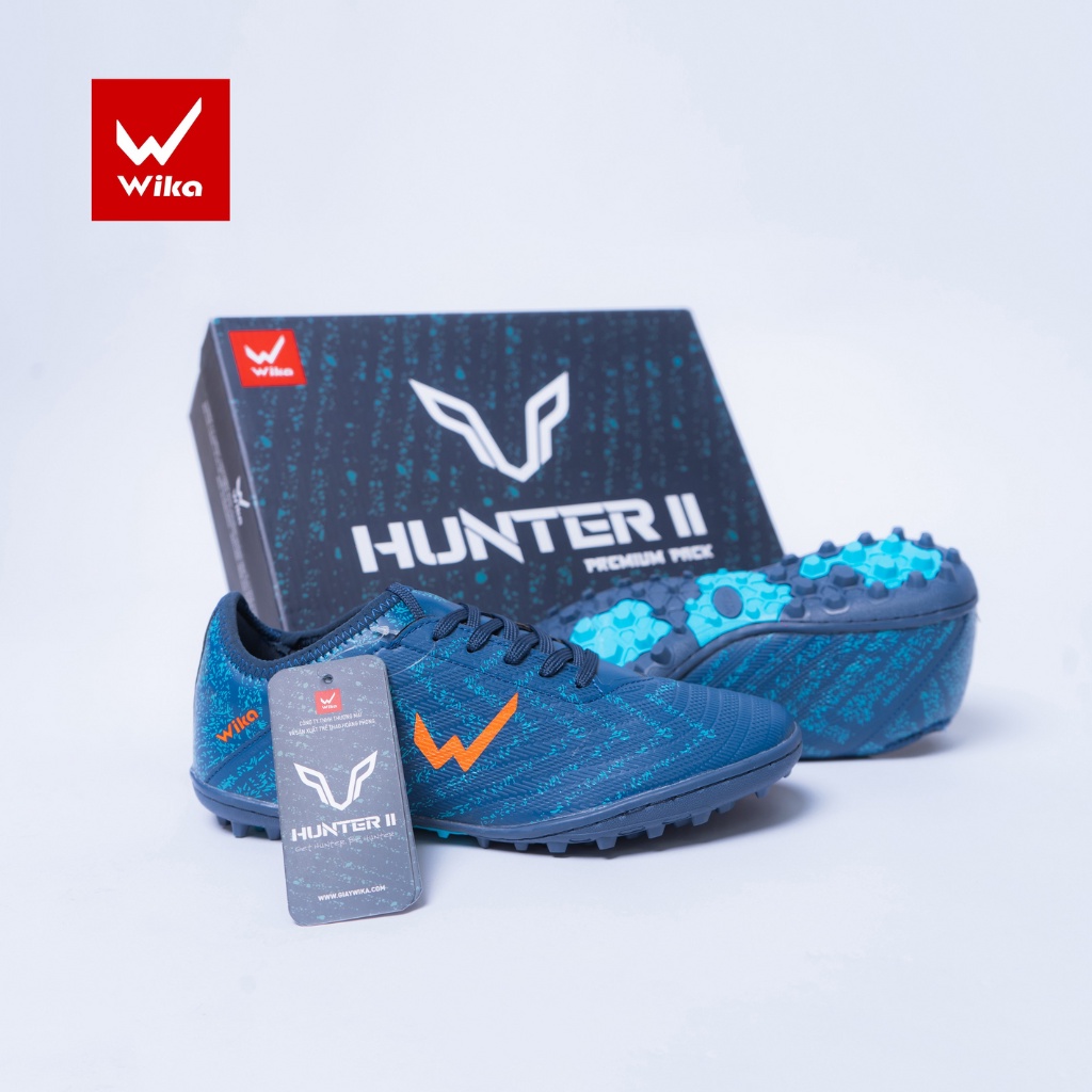 Giày Đá Bóng Nam Sân Cỏ Nhân Tạo Hunter II Chính Hãng, Đường Vân Nổi Bật Sắc Nét, Đế Tf Thế