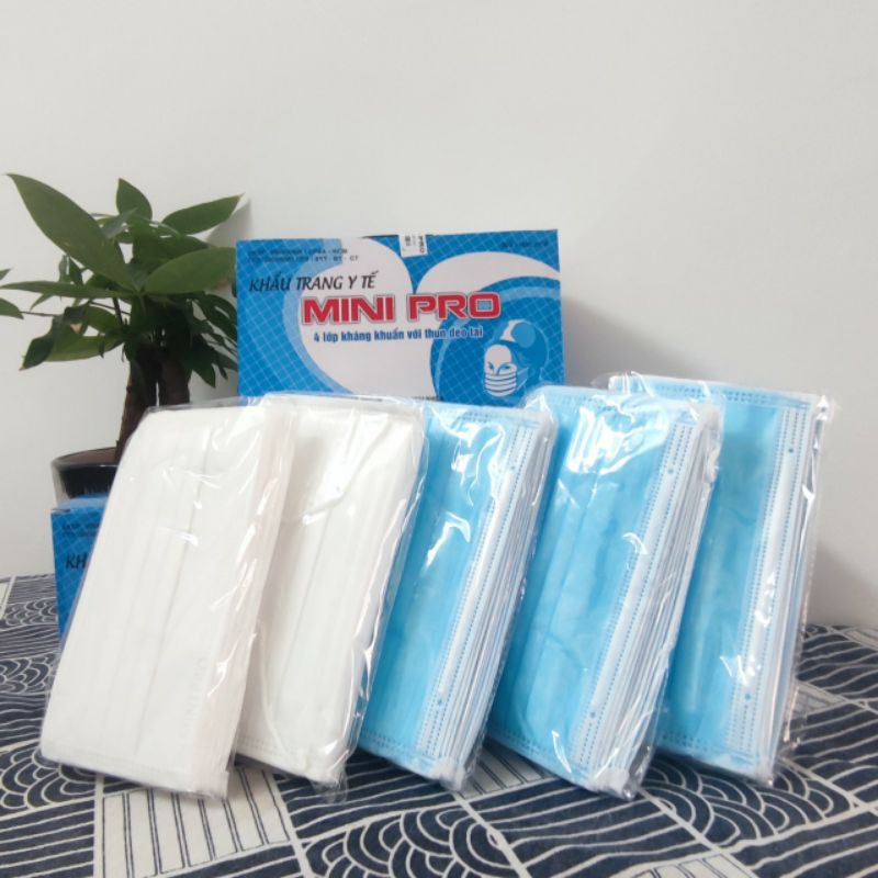 Khẩu trang kháng khuẩn cao cấp MINIPRO, TANAPHAR Thiết kế 4 lớp, kháng khuẩn tới 99%, ngăn bụi mịn - Soleil shop