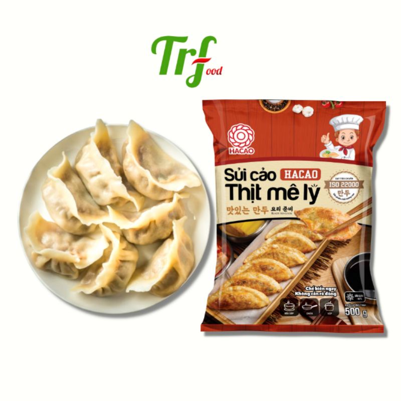 Sủi cảo nhân thịt Hacao chiên, rán, thả lẩu, nấu súp, hấp ăn sáng tiện lợi, thơm ngon gói 500g