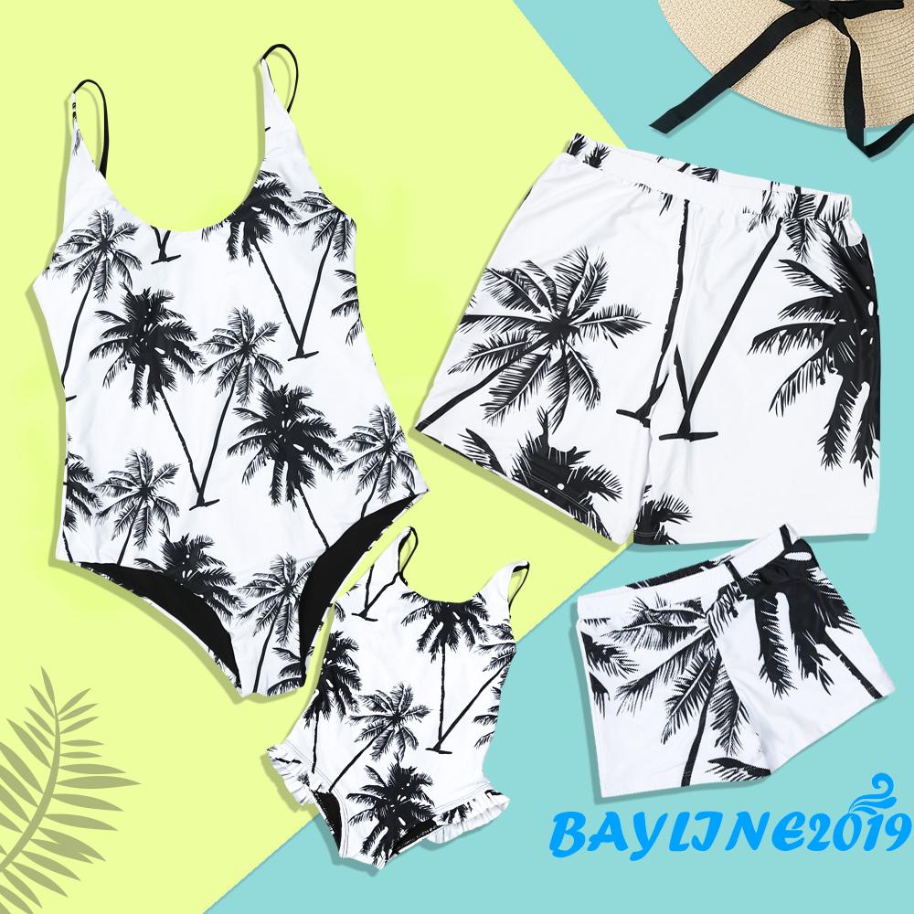 Bộ Đồ Bơi In Hình Cây Dừa Dễ Thương Cho Mẹ Và Bé | BigBuy360 - bigbuy360.vn