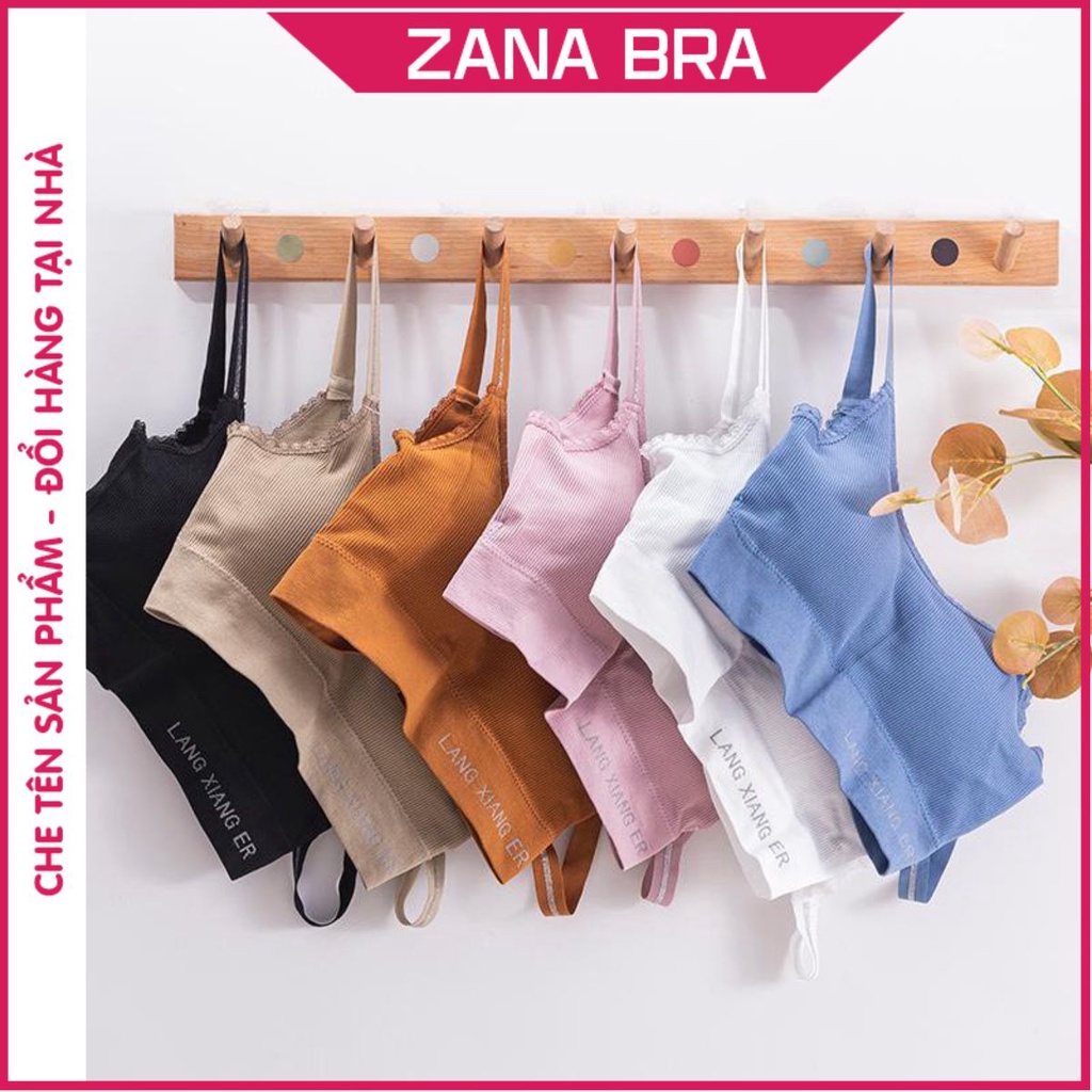 Áo Bra Tập Gym, Bra Nữ Cotton Thun Gân, Áo Ngực Free Size Siêu Mát Mẻ ZANA BRA 1607