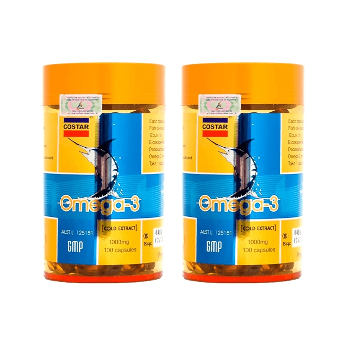 Dầu cá Omega 3 Costar Úc 1000mg 365 viên | TẶNG: 1 Hộp Omega 3 Costar loại 100 viên & 1 Hộp Shark Cartilage Costar 120 v