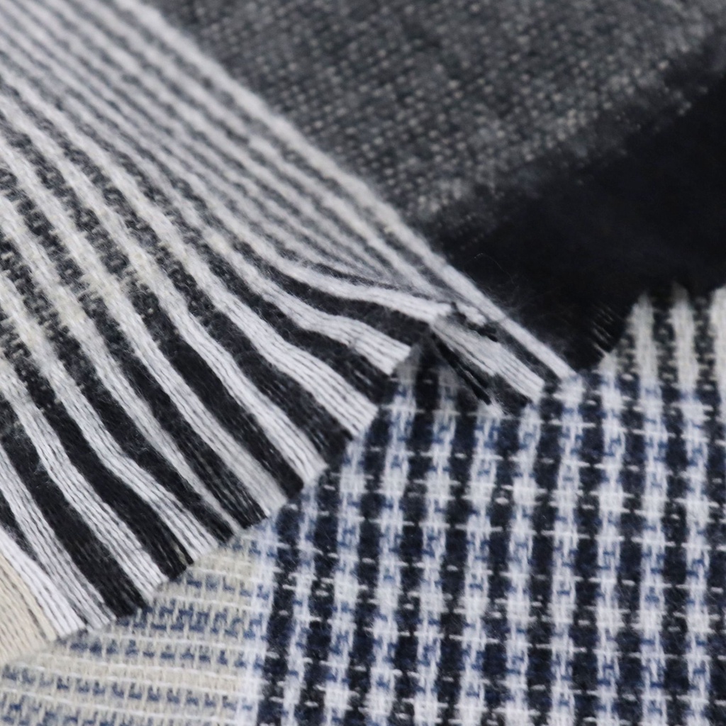 Khăn Choàng Cổ Cashmere Dày Ấm Áp Họa Tiết Kẻ Sọc Kiểu Hàn Quốc Thời Trang Mùa Đông 2022 Mới