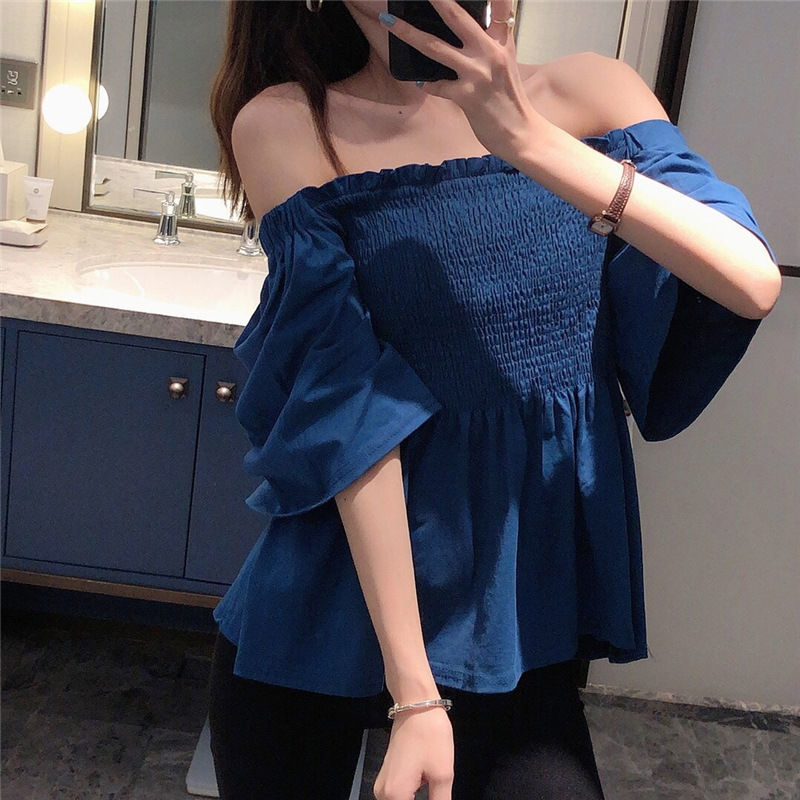 Áo thun BH cổ vuông thiết kế đơn giản xinh xắn thời trang cho nữ