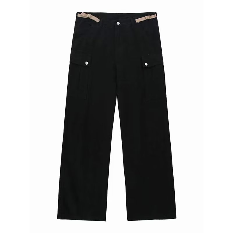 quần túi hộp nam unisex Quần ống rộng retro đen trắng quần baggy nam trẻ tuổi quần thể thao nam dài chất đũi cao cấp quần ống suông phong cách Hàn Quốc quần jogger