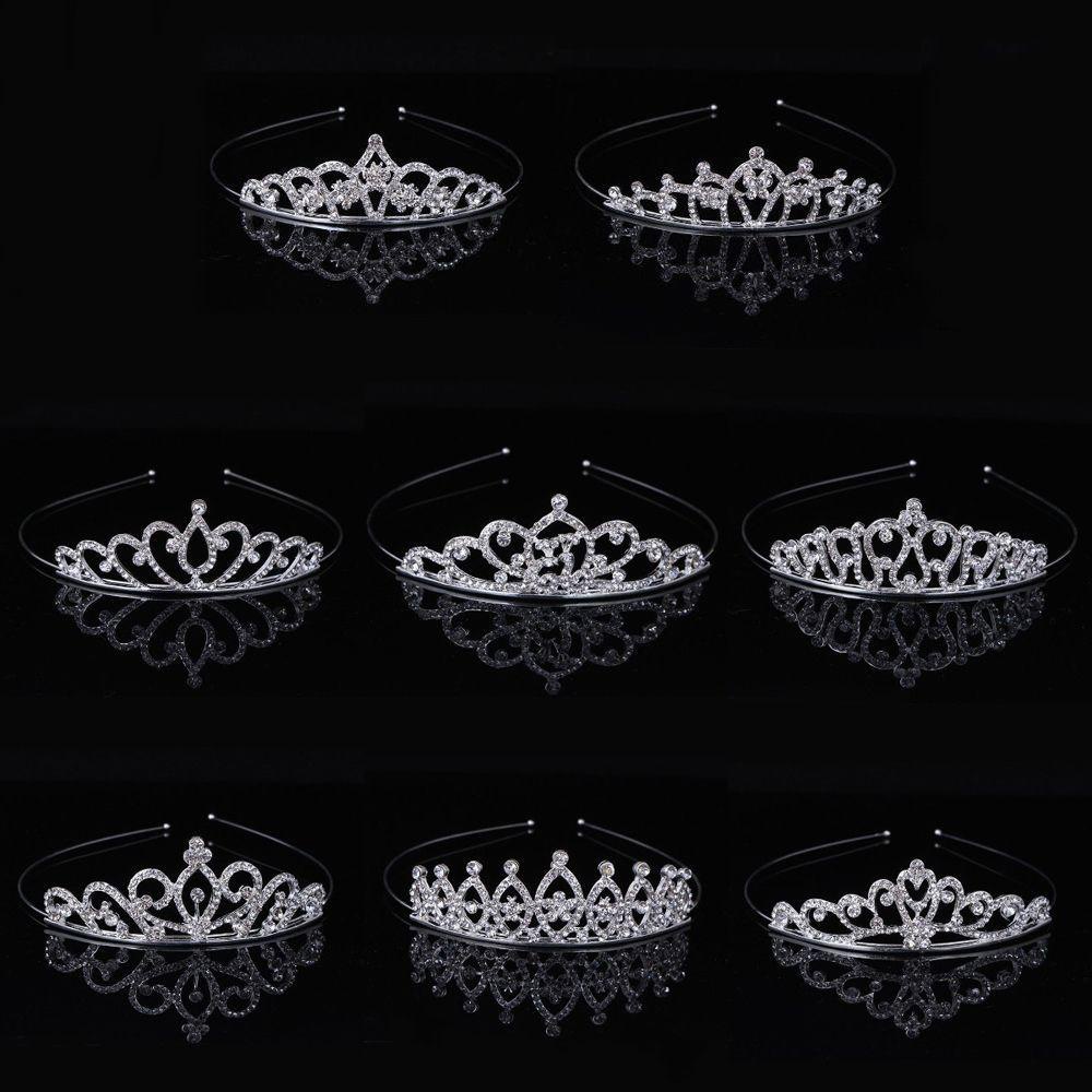 ROSE Vương Miện Cài Tóc Đính Pha Lê Cho Cô Dâu