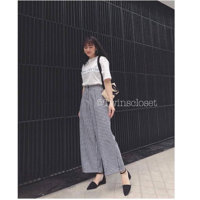 Set áo phông + Quần Caro