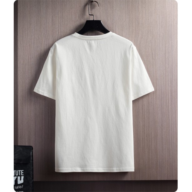 Áo thun cotton ngắn tay dáng rộng phối màu thời trang mùa hè hàng mới dành cho nam