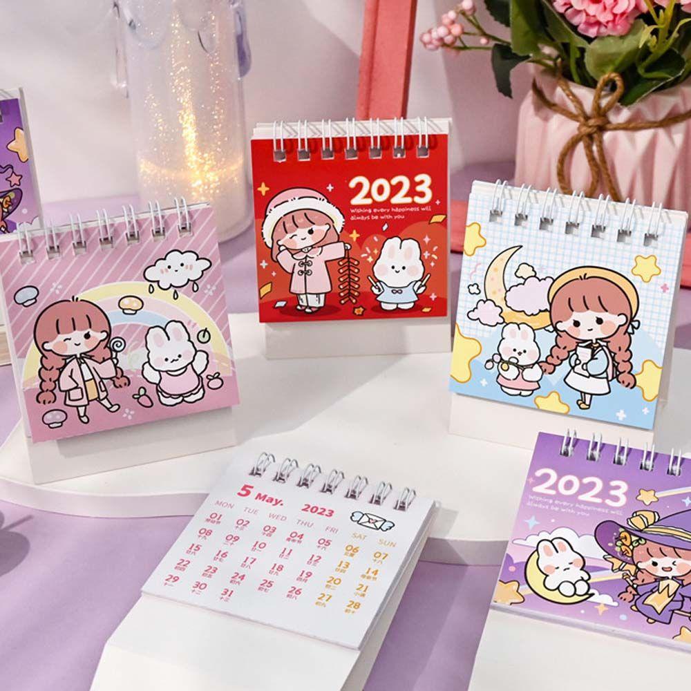 Lịch 2023 Để Bàn Lên Kế Hoạch Hàng Tuần Hình Thỏ Dễ Thương