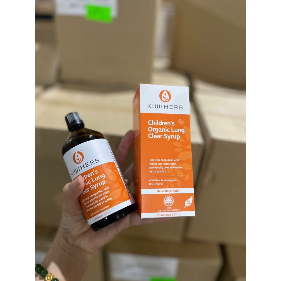 Siro bổ phổi, thải độc phổi cho bé Kiwiherb Children’s Organic Lung Clear Syrup