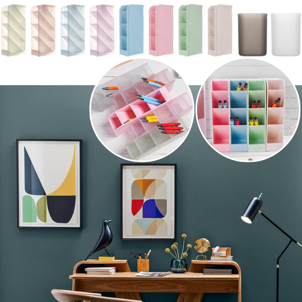 PISTA Giỏ Đựng Bút Bằng Chất Liệu Rơm Lúa Mì Trong Suốt Để Bàn Trang Trí Tiện Dụng