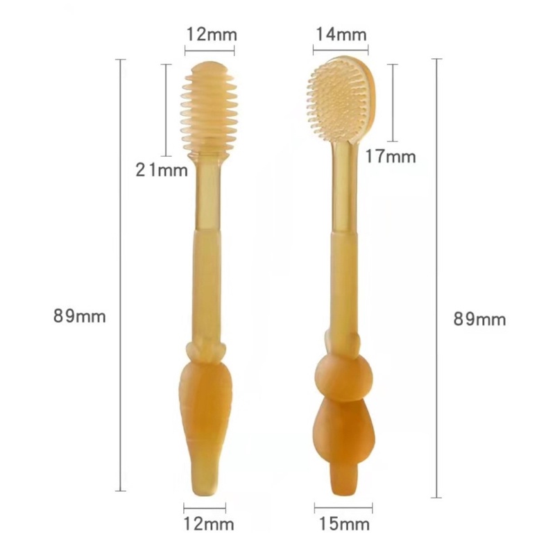 Bàn Chải Đánh Răng Silicone Cấp Thực Phẩm An Toàn Cho Bé 0-18 Tháng Tuổi