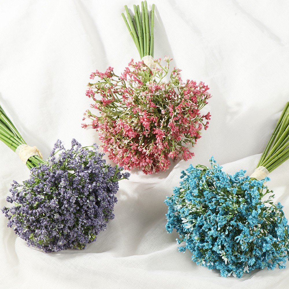 ☆YOLA☆ 30cm Vivid Gypsophila DIY Babies Breath Night Scent Floral Bouquets Beautiful Home Decor Fake Plant Wedding Supplies Artificial Flower/Multicolor