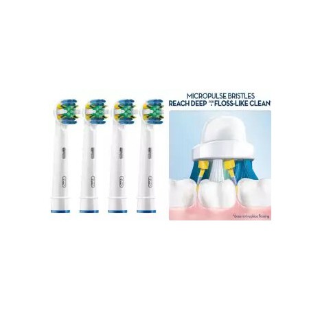 Đầu bàn chải oralb - Bộ 2 đầu thay Oral-b FlossAction  (made in germany) + kèm nắp bảo vệ đầu bàn chải